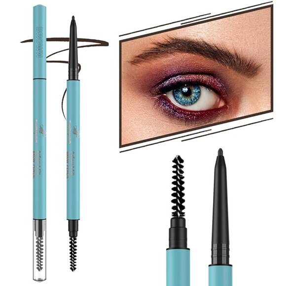 TurritopsisD Ultra-thin Brow 2 Pencils Light Brown Eyebrow Pencils Waterproof - Picture 1 of 1